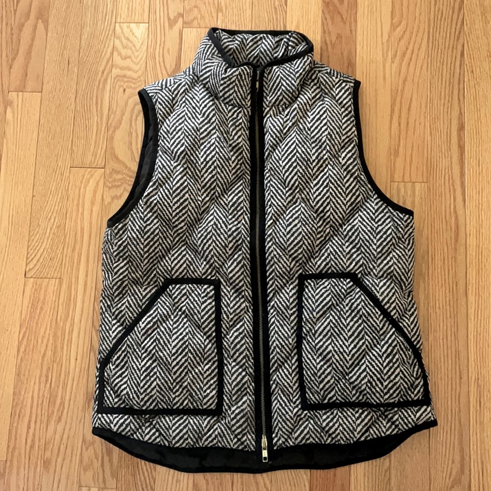 Women’s J.Crew M Herringbone Puffer Vest